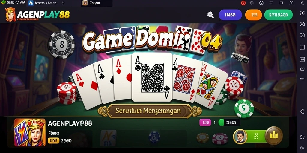 Tampilan gameplay seru dalam AGENPLAY88 di kategori Domino.