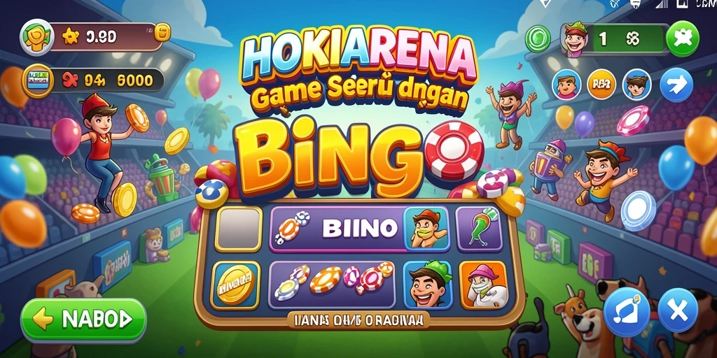 Screenshot gameplay HOKIARENA yang menunjukkan keseruan bermain Bingo.