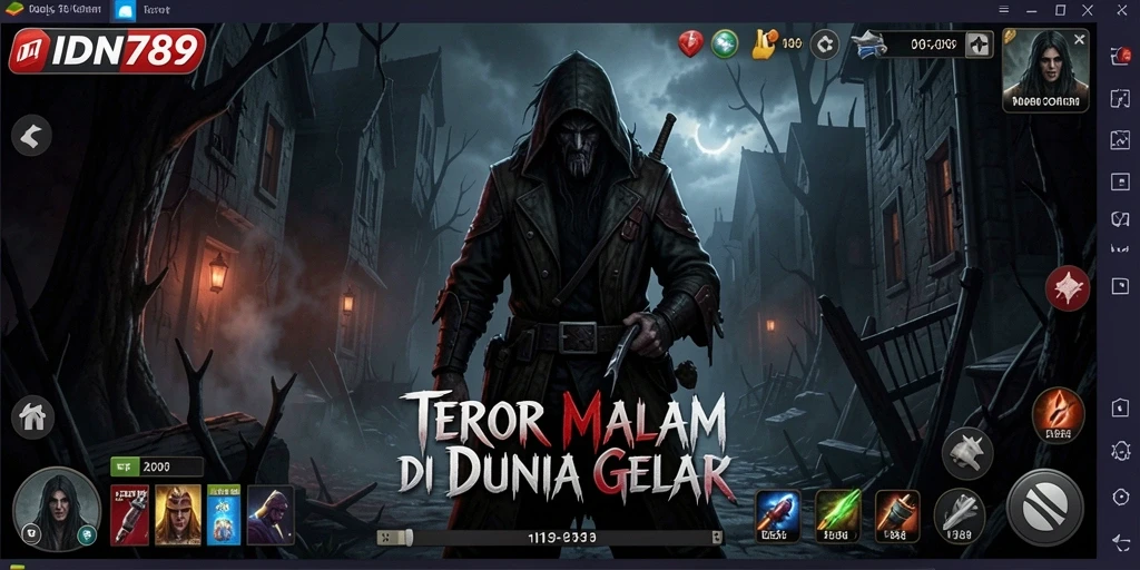 Screenshot gameplay IDN789 menampilkan suasana Horror yang mencekam.