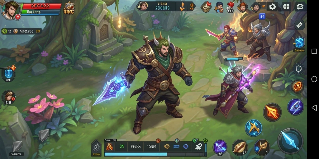 Tangkapan layar gameplay KAYA33 yang menampilkan aksi seru dalam pertempuran RPG.