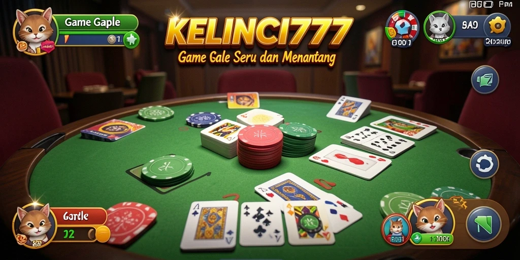 Tampilan gameplay KELINCI777 dengan serunya bermain Gaple.