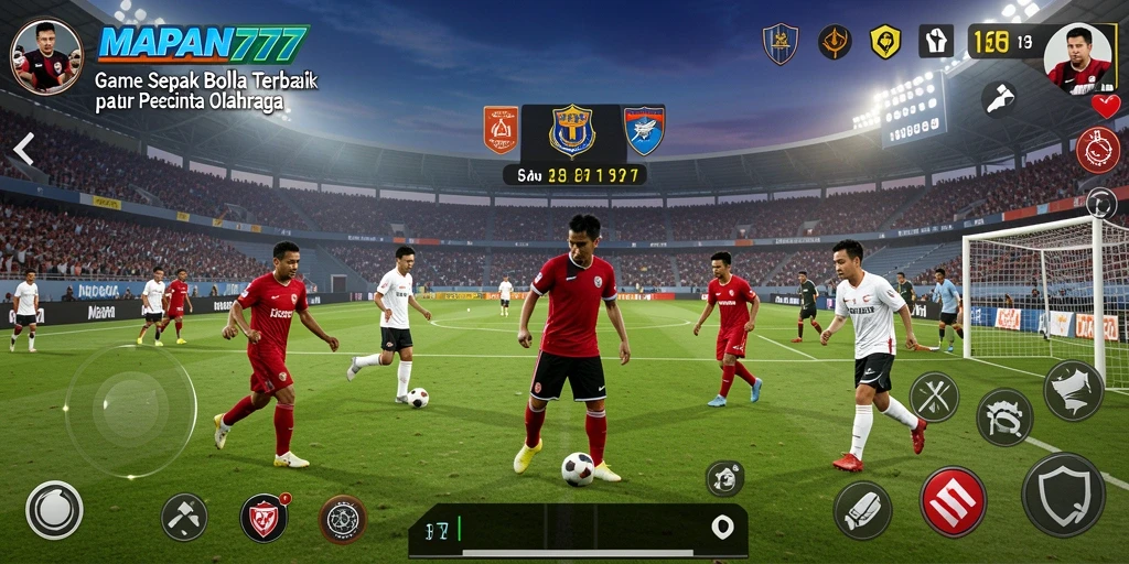 Screenshot gameplay MAPAN777 yang menunjukkan aksi menegangkan di lapangan.