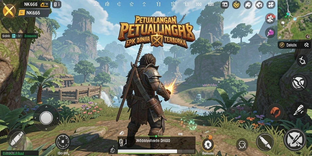 Menampilkan eksplorasi menakjubkan dalam dunia terbuka NK666.