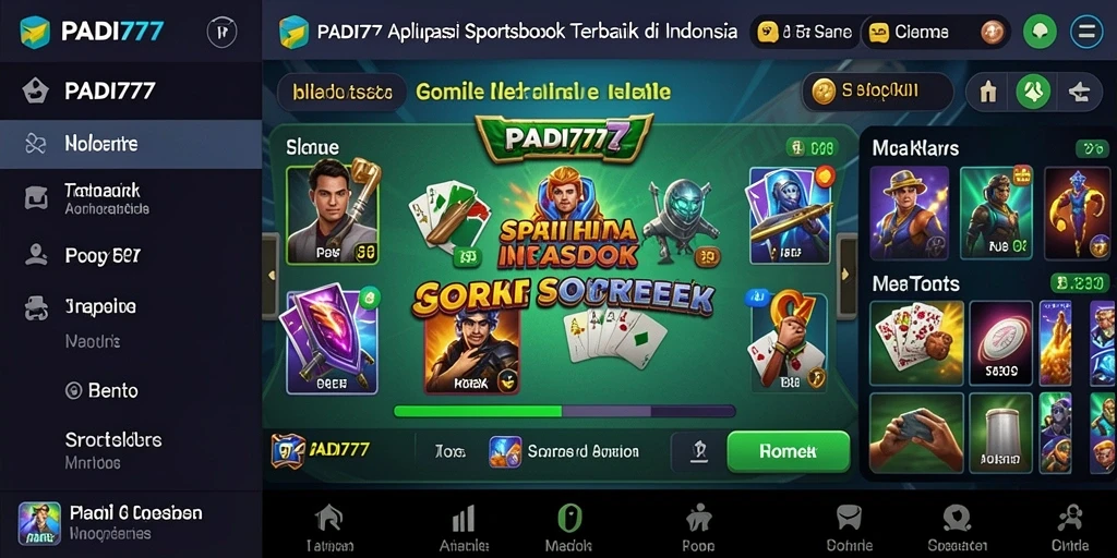 Tampilan antarmuka PADI777 yang menarik saat bermain Sportsbook.