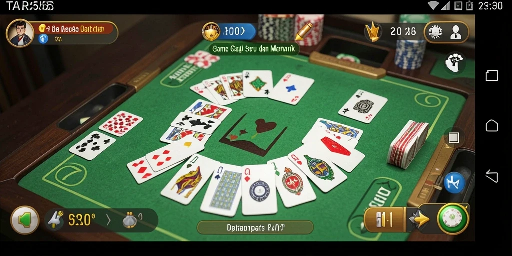 Tampilan gameplay Gaple yang seru dan menantang di TAR555.