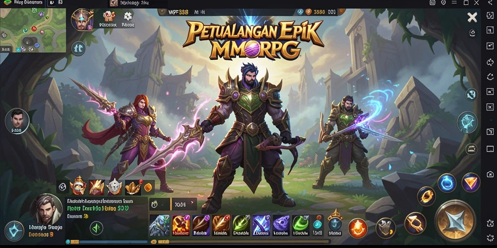 Tangkapan layar gameplay <strong>WP888</strong> menampilkan aksi seru di dunia MMORPG.